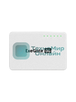 Коммутатор неуправляемый ExeGate EDGS-1005С (5-портовый гигабитный UTP 10/100/1000 Base-T, с функцией энергосбережения (EEE), настольный)