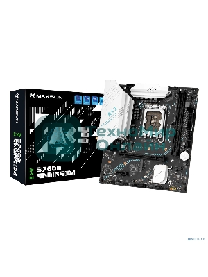 Материнская плата Maxsun MS-B760M GAMING WIFI ACE D4 (Socket 1700, mATX, 2*DDR4(64b), DP/HDMI, 3*SATA3, 2*M.2, 1xPCI-E x16 /1xPCI-E x4, 2*USB 2.0, 4*USB 3.2 GEN2, LAN 1*1G,  Bluetooth,  Wi-Fi 802.11ax, RTL)