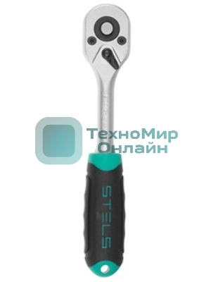 Ключ Stels 14025 трещотка 1/4'' 72 зуба с быстрым сбросом crv