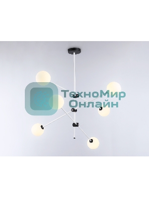 Светитльник Ambrella Light TR2512/6 WH/BK белый/черный G9/6 max 10W D970*830
