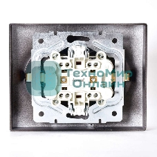 Розетка 2-м СП KARINA термопласт с заземл. черный бархат LEZARD 707-4200-127B