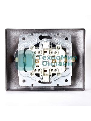 Розетка 2-м СП KARINA термопласт с заземл. черный бархат LEZARD 707-4200-127B