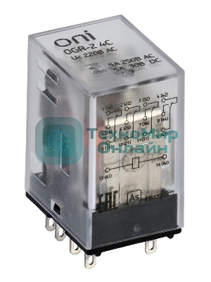 Реле общего назначения OGR-2 4C 220В AC ONI OGR-2-4C-AC220V