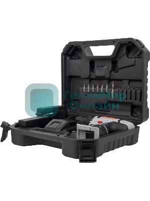 Дрель-шуруповерт Ресанта ДА-20-2ЛК, 20 В, 2 Ач, 55 Нм, щеточный