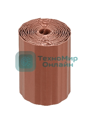 Бордюрная лента Palisad 15х900 см, полипропиленовая, коричневая,