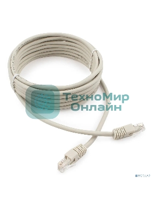 Патч-корд UTP Cablexpert cat.6, 5м, литой, многожильный, серый