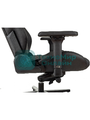 Кресло Knight Craft черный, экокожа, 120 кг, механизм качания