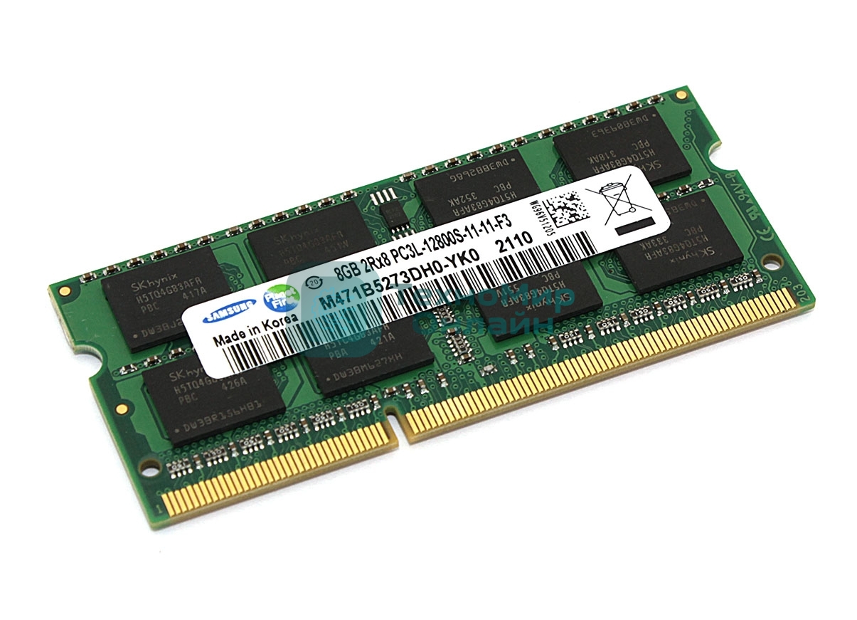 Оперативная память Samsung, DDR3L, 8Gb (1x8 Gb), 1600 MHz, CL11, SO-DIMM