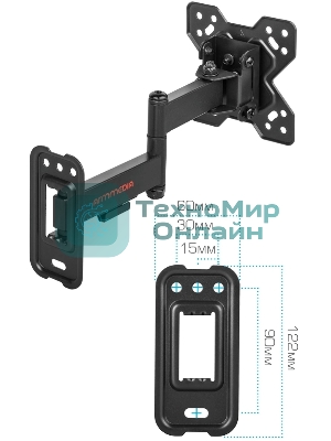 Кронштейн Arm media MARS-6 черный, 10 шт/уп. Кр. стал. настенный для TV 10