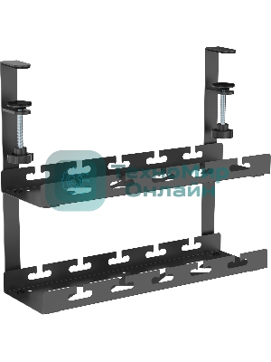Кабель-канал Cactus CS-CM-400-2BK для столов 40x13.4x34.2 см черный