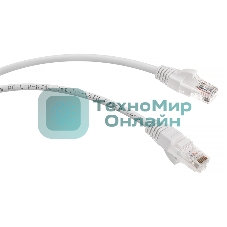 Шнур коммутационный Cabeus, Cat.5e, неэкр., U/UTP, RJ45/RJ45, LSZH, AWG24, 1м, белый