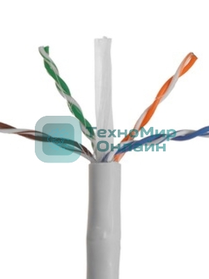 Кабель LANMASTER U/UTP, 4 пары, Кат. 6, с перегородкой, 550Mhz, LSZH, нг(A)-HF, оранжевый, 305 м