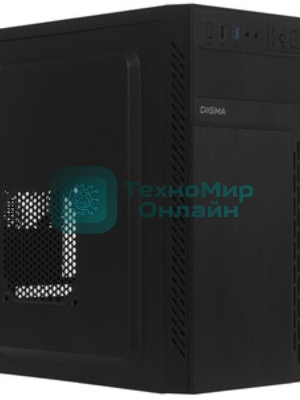 Компьютерный корпус Digma DCC-MN301 черный без БП mATX 1x80мм 2x120мм 1xUSB 2.0 1xUSB 3.0 audio