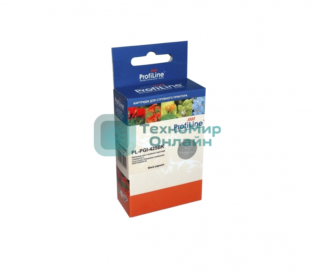Картридж струйный ProfiLine PL-PGI-425BK для принтеров Canon Pixma IP4840/4940/MG5140/MG5240/MG6140/MG8140 Black пигментные с чипом
