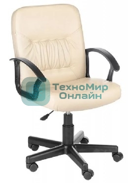 Кресло компьютерное OLSS Чип Ультра бежевый экокожа Крестовина 