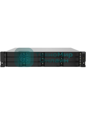 Сетевое хранилище без дисков SMB QNAP TS-1232PXU-RP-4G 12-Bay quad-core 64-bit AL324 1.7 GHz rackmount NAS with 250W redundant PSU, 4Gb DDR4 UDIMM RAM (max 1x16GB), SATA 6Gb/s, 2x 10GbE SFP+ LAN, 2x2.5 GbE LAN, 1x PCIe Gen2 x2 slot. W/o RAIL-B02