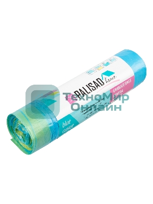 Пакеты для мусора с завязками Home Palisad 35 л x 15 шт. синие