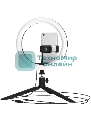 Светильник кольцевой Gauss 14W 700lm 3000-6500K 5V USB IP20 260x23мм черный дим пульт LED