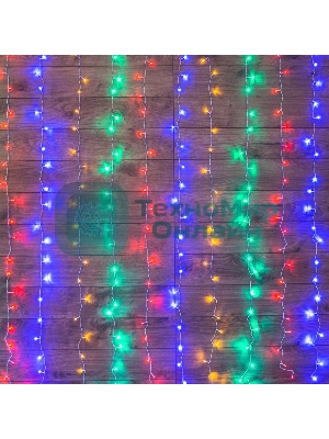 Гирлянда Neon-night Светодиодный Дождь 1,5х1,5 м, свечение с динамикой, прозрачный провод, 230 В, диоды мультиколор