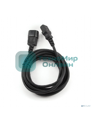 Кабель питания сист.блок-монитор Cablexpert PC-189-VDE-5M, 5м, C13-C14, VDE, 10А, Сечение провода: 0,75 мм2, черный, с заземлением