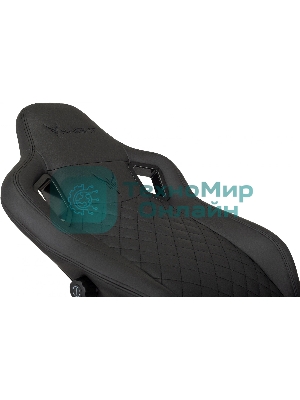 Кресло Knight Craft черный, экокожа, 120 кг, механизм качания