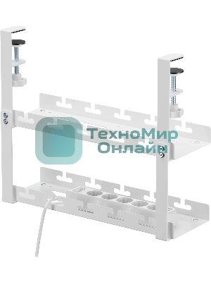 Кабель-канал Cactus CS-CM-400-2WT для столов 40x13.4x34.2 см белый