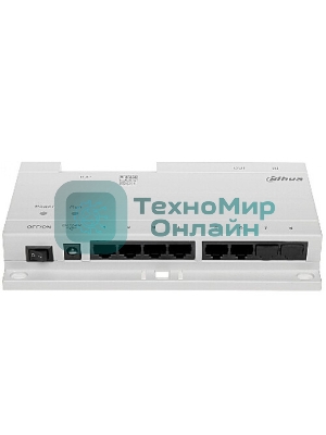 Коммутатор Dahua DHI-VTNS1060A, 6×PoE (24 В) + 2×Uplink, неуправляемый