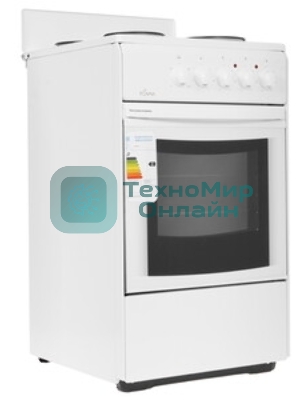 Плита электрическая Flama AE 1402 W белый, конфорок 4 шт, духовка 50 л, 50 см x 85 см x 60 см