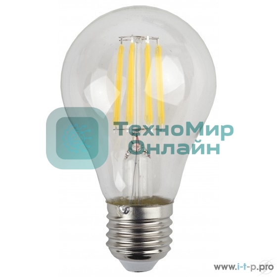 Лампа светодиодная груша ЭРА F-LED A60-9W-840-E27 (филамент, груша, 9Вт, нейтр., Е27)