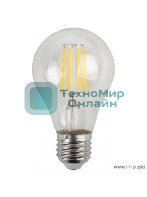 Лампа светодиодная груша ЭРА F-LED A60-9W-840-E27 (филамент, груша, 9Вт, нейтр., Е27)