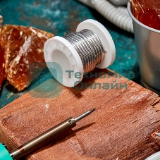 Припой с канифолью Rexant ПОС-61, 100г, Ø3мм, (олово 61%, свинец 39%), катушка