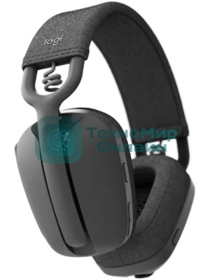 Гарнитура Logitech ZONE Vibe 100 серый, беспроводная, Bluetooth, до 20 ч
