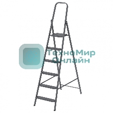 Стремянка Сибртех 6 ступеней, компактная, стальная