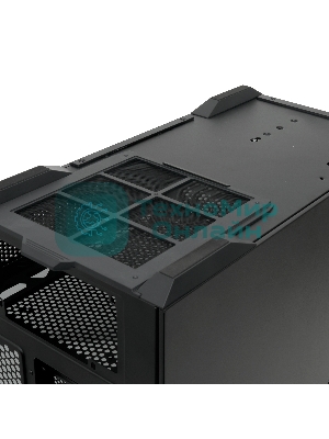 Компьютерный корпус без блока питания HSPD F711-TGbK, Panoramic Full Tower, Black, TG, 0.7 SPCC, no fans ATX, mATX, mITX 190/420/280мм 2x2.5