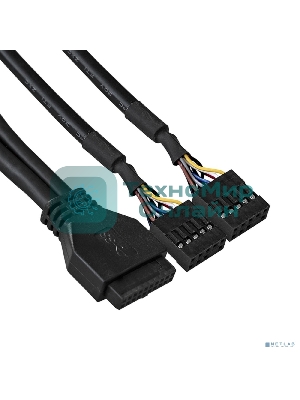 Планка USB на переднюю панель ExeGate EX289291RUS U5H-627, 5,25