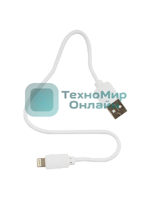 Кабель USB Гарнизон GCC-USB2-AP2-0.3M-W AM/Lightning, для iPhone5/6/7, IPod, IPad, 0.3м, белый, пакет