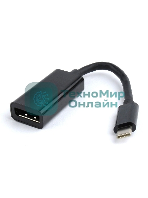 Переходник Cablexpert USB Type-C/DisplayPort, 15 см, пакет (A-CM-DPF-01)
