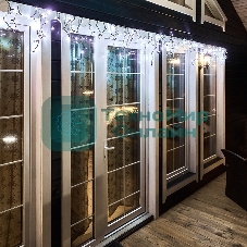 Гирлянда Neon-night Айсикл (бахрома) светодиодный, 4,8 х 0,6 м, черный провод, 230 В, диоды белые, 176 LED