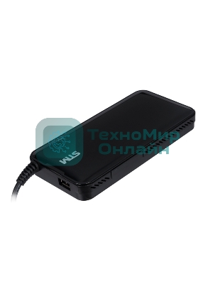 Адаптер для ноутбуков STM Dual DLU90, 90W, EU AC power cord& Car Cigaratte Plug, USB(2.1A)