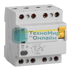 Выключатель дифференциального тока (УЗО) 4п 63А 30мА тип AC ВД1-63 IEK MDV10-4-063-030