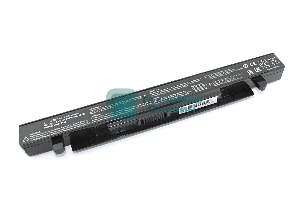 Аккумуляторная батарея для ноутбука Asus X550 14,4V 2600mAh OEM черный