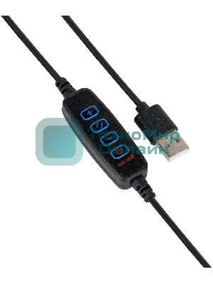 Светильник кольцевой Gauss 14W 700lm 3000-6500K 5V USB IP20 260x23мм черный дим пульт LED