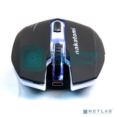 Мышь беспроводная Nakatomi MROG-15UR черный, 1600 dpi, радиоканал, USB, кнопки - 6