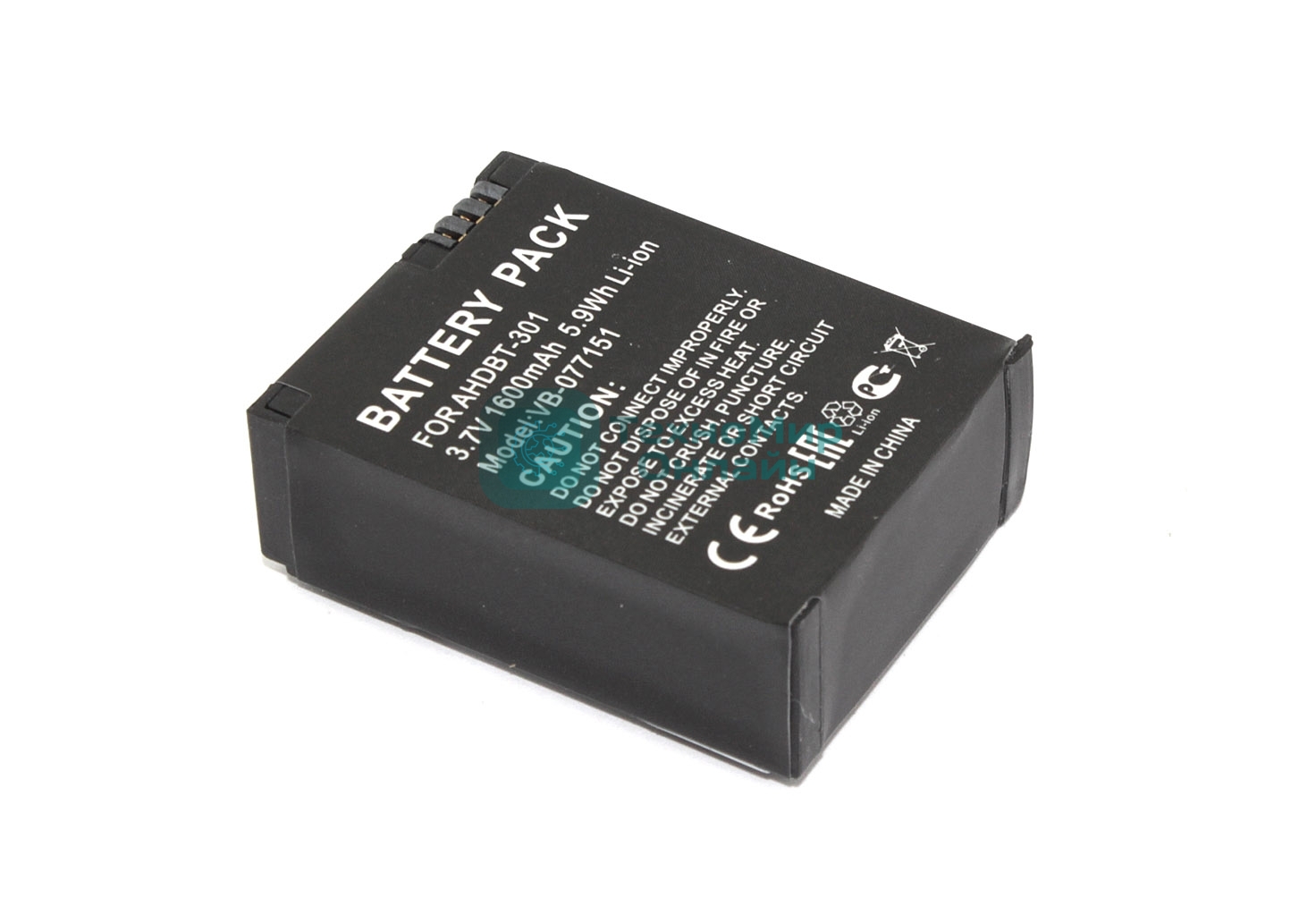 Аккумуляторная батарея для видеокамеры GoPro Hero 3 (AHDBT-301) 3,7V 1600mAh Li-ion