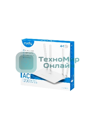Роутер беспроводной Cudy WR1200 AC1200 10/100BASE-TX белый