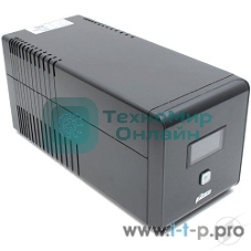 Источник бесперебойного питания PowerMan Smart Sine 1000 черный (Pure Sine Wave/LCD Display/USB/Software/RJ11/45)