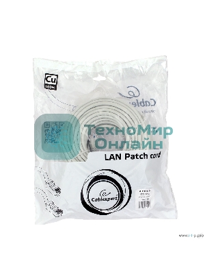 Патч-корд медный UTP Cablexpert PP10-20M cat.5e, 20м, литой, многожильный, серый