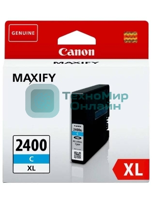 Картридж струйный Canon PGI-2400XL голубой, 1500 стр., для MAXIFY iB4040/МВ5040/МВ5340