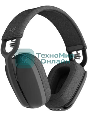 Гарнитура Logitech ZONE Vibe 100 серый, беспроводная, Bluetooth, до 20 ч