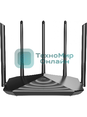 Роутер беспроводной Digma DWR-AX1501 AX1500 10/100/1000BASE-TX черный (упак.:1шт)